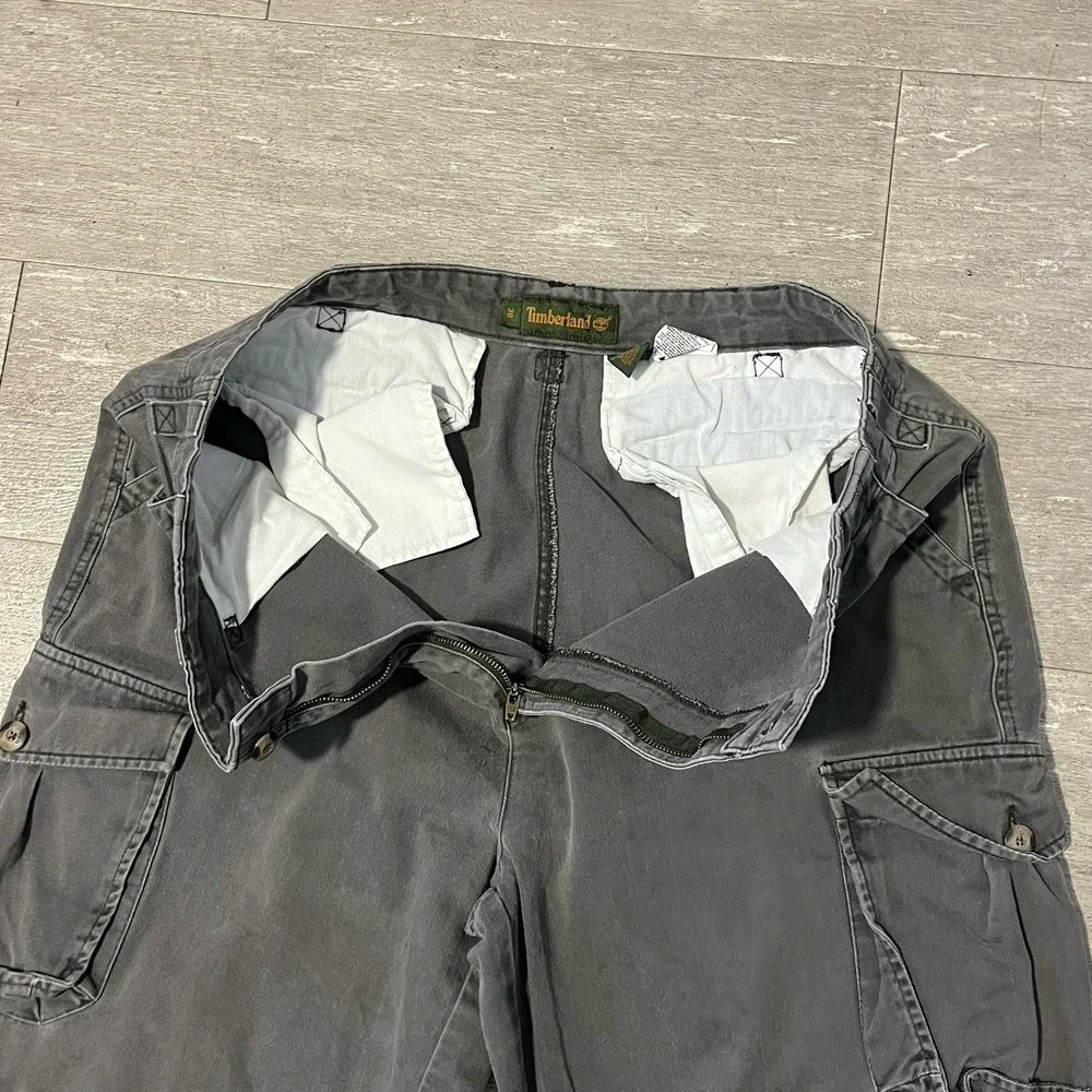 Timberland Cargo Work Wear Pants Men's Size 36x30 Grey Cargo Stratham Twill